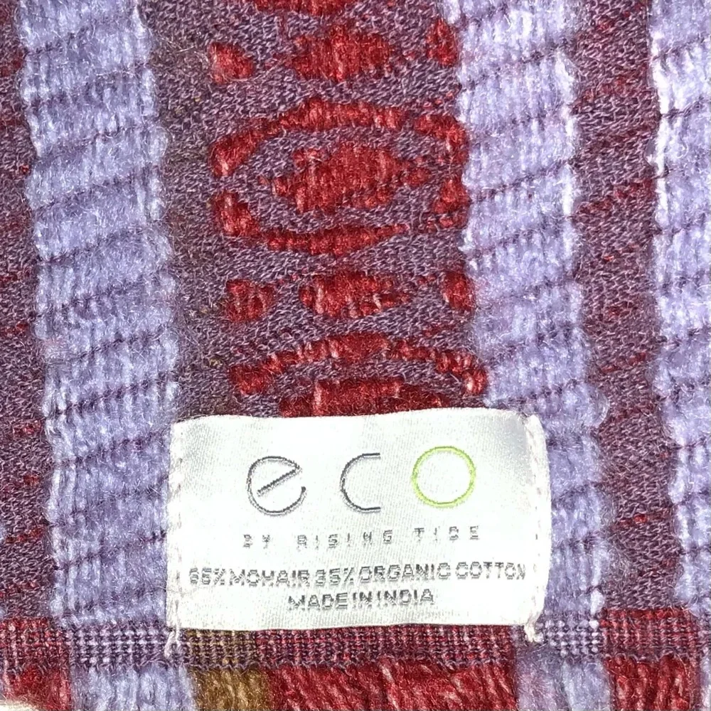 Eco By Rising Tide Red/Purple Mohair & Organic Cotton Knit Blend Infinity Scarf